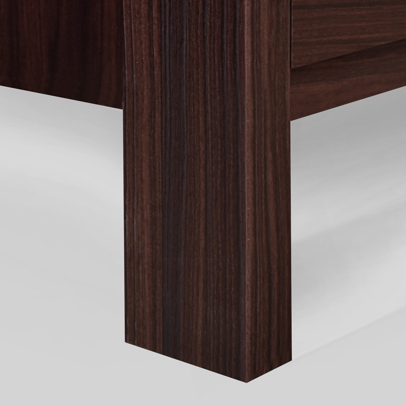 Akshata 19.15'' W Particle Board / Chipboard Nightstand, Medium Brown, Set of 2