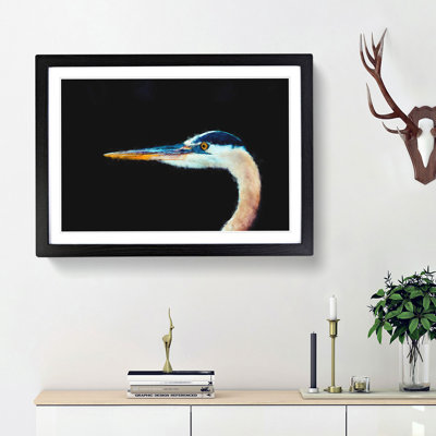 Heron Portrait - Picture Frame Painting Print