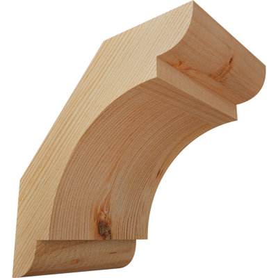 5 1/2"W x 8"D x 8"H Olympic Smooth Knee Brace, Douglas Fir