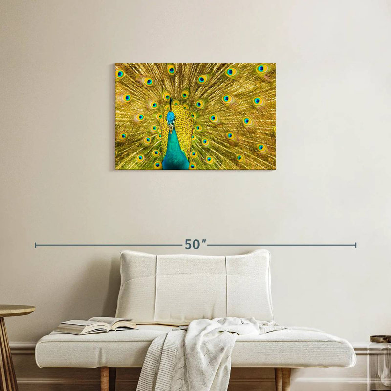 Brampt Glorious Peacock Feather, 20" H x 30" W