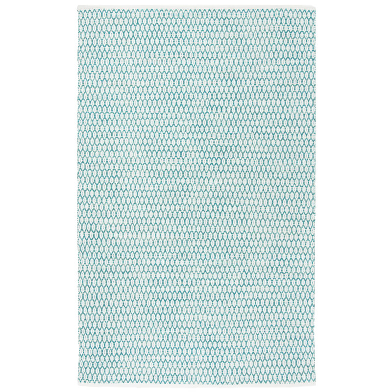 Modena Hand Woven Cotton Geometric Rug, Rectangle 3' x 5'