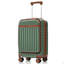 Ensemble de 3 valises, 20 pouces avec port USB, conception à ouverture frontale, bagage à main rigide certifié ABS, roues pivotantes, vert-132852293