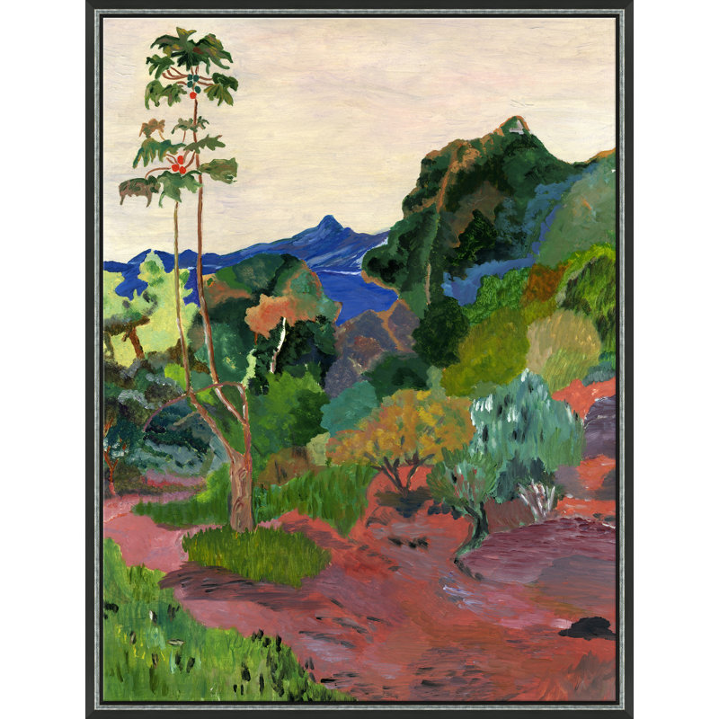 «Primal Landscape», peinture sur toile à cadre flottant