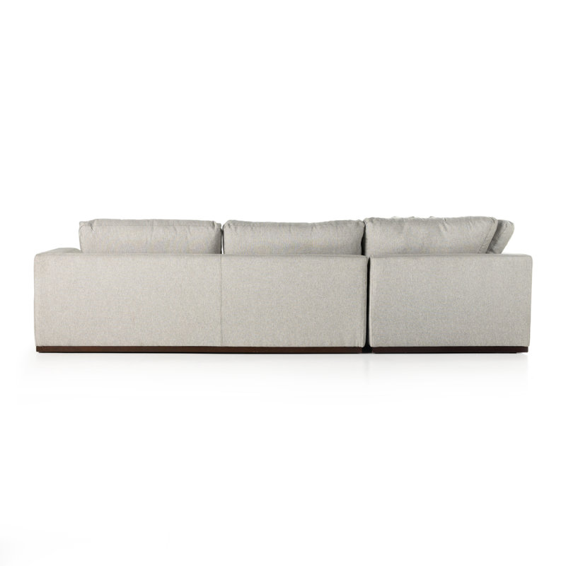 Colt Sectional, Aldred Silver Polyester Blend, Left Hand Facing