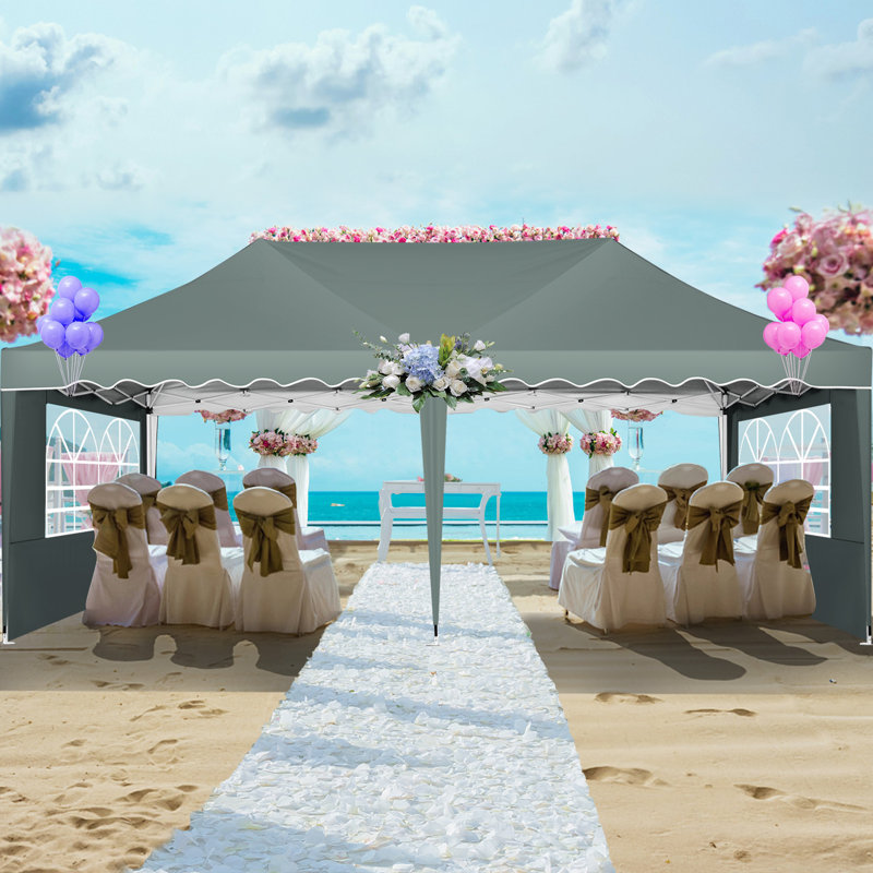 Auvent instantané ajustable 10 'x 20', Gris