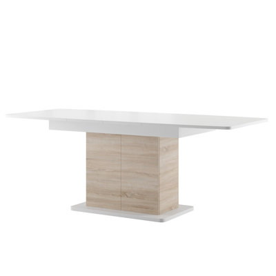 Aguilard Extendable Pedestal Dining Table 140-210 cm