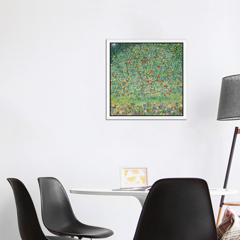Apple Tree (Apfelbaum), 1912 by Gustav Klimt - Single Picture Frame Painting on Canvas, White Framed, 66.04 cm H x 66.04 cm W