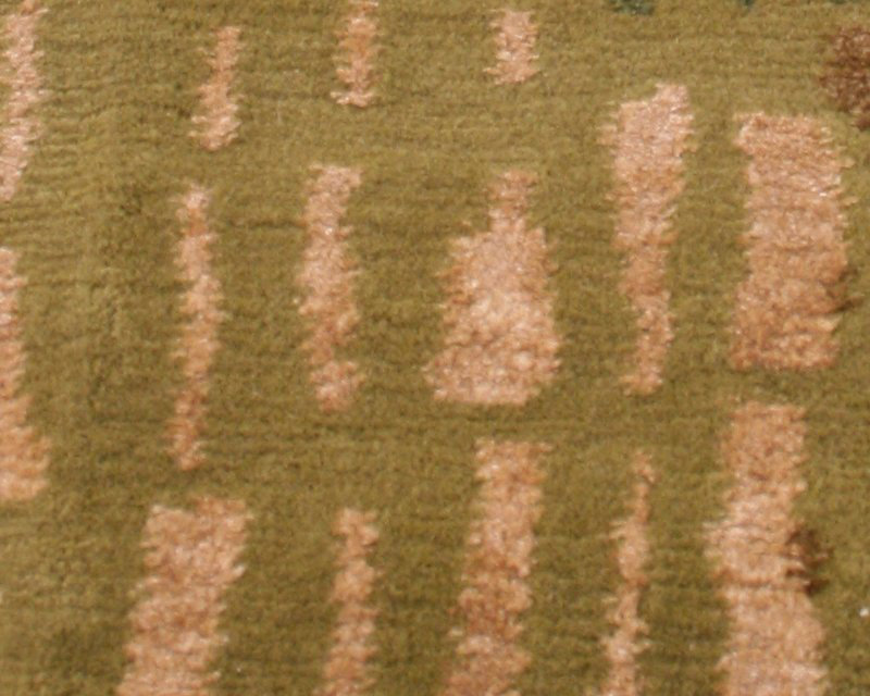 Prati Abstract Area Rug in Gold/Green, Rectangle 9' x 12'