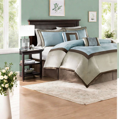 Piece King Bedding Sets, Polyester Modern Colorblock For Home