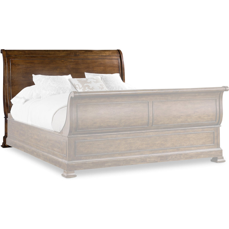 Archivist Sleigh Bed with Low Footboard, Soft Casual Pecan, King