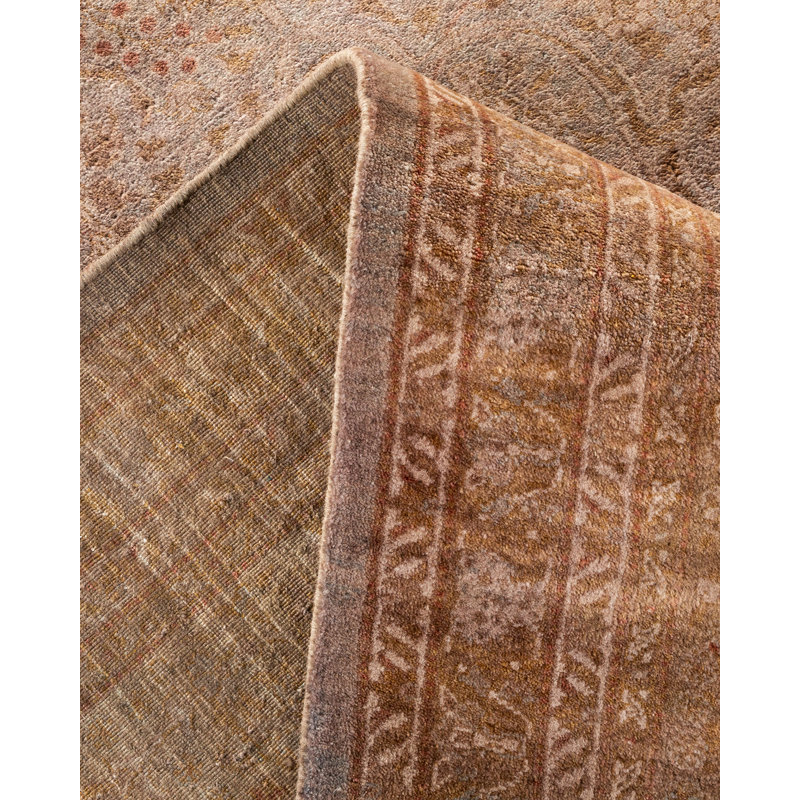 Tapis unique brun des années 2000 de 9 pi 3 po x 15 pi 8 po Edingworth