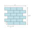 Linear 1" x 2" Natural Stone and Glass Brick Joint Mosaic Wall Tile-36947730