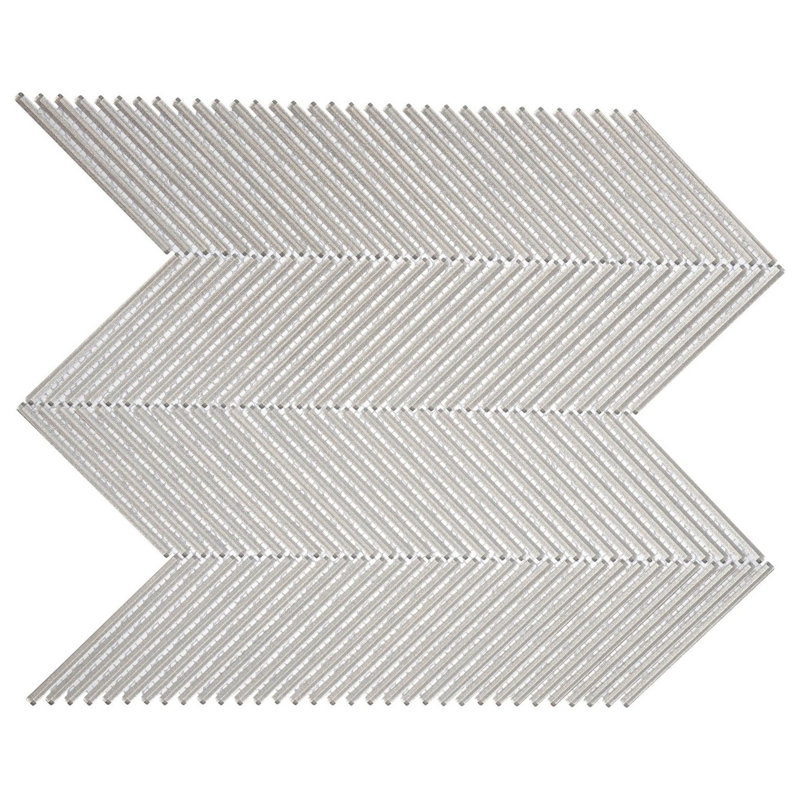 Ramfield 12-in. x 12-in. Herrinbone Look Polished Glass Wall Mosaic Tile, Grunna