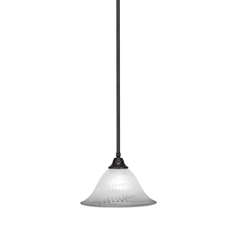 Mini-luminaire suspendu à tige, Espresso, Noir / blanc