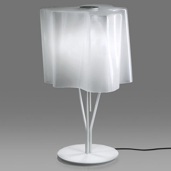 Logico Table Lamp, Pale Gray, Milky White