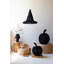 SET OF TWO PAINTED TWIG PUMPKINS - BLACK