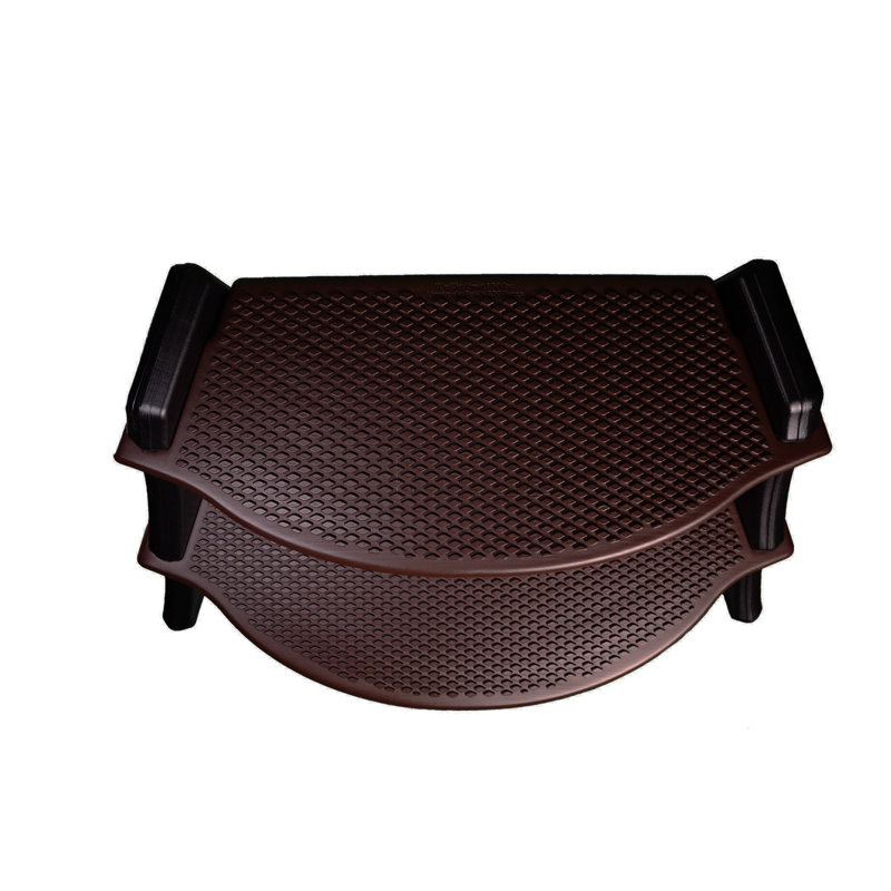 40-Inch Coffee Plastic Spa Step with Oversized Treads