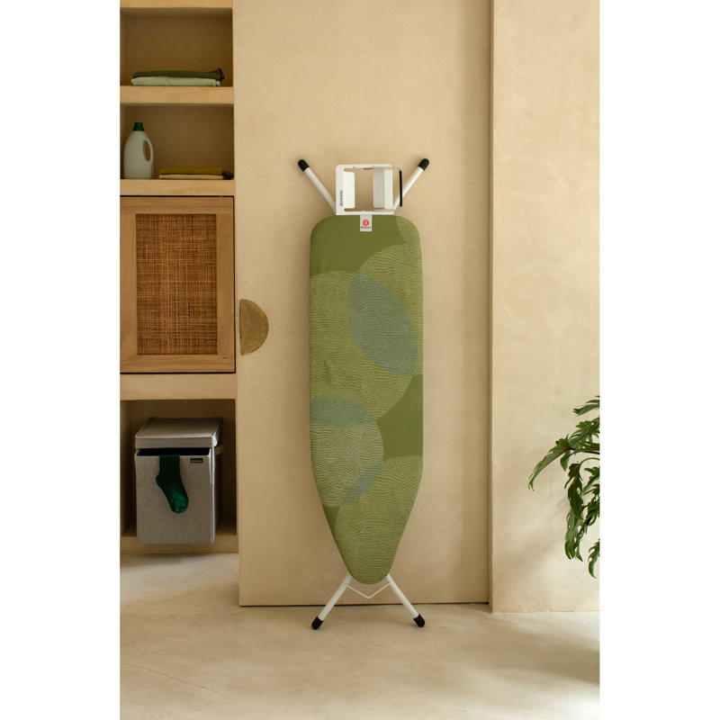 Brabantia Green Freestanding Ironing Board with Steam Iron Rest