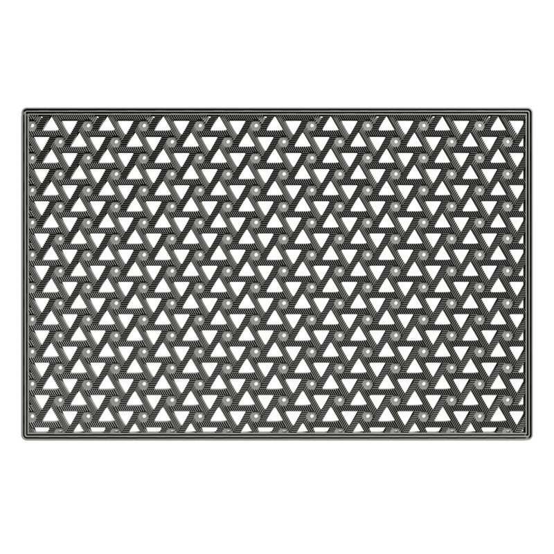 Paillasson d'extérieur antidérapant en caoutchouc lavable, Gris, L 24 po x L 36 po