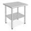Heavy Duty Stainless Steel Work Table - Adjustable Undershelf - Commercial Prep Station for Kitchen, Restaurant, Home-130371561
