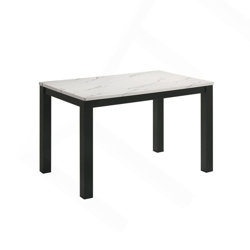 Table de salle à manger rectangulaire blanche