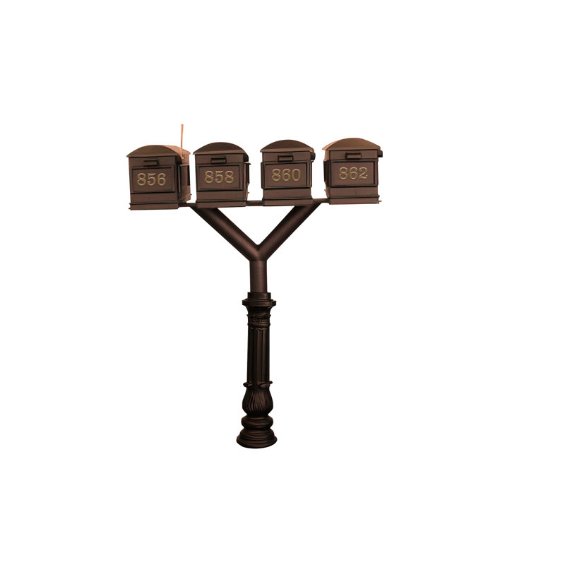 Penfield 72.375'' H Flute Multi-Mount Post, Bronze 1
