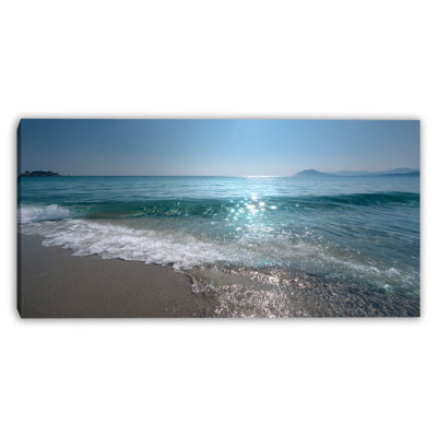 Sunlit Shoreline Wrapped Canvas Wall Art