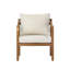 Ensemble de chaises longues de patio moderne, siège profond en bois d'acacia pour jardin de patio