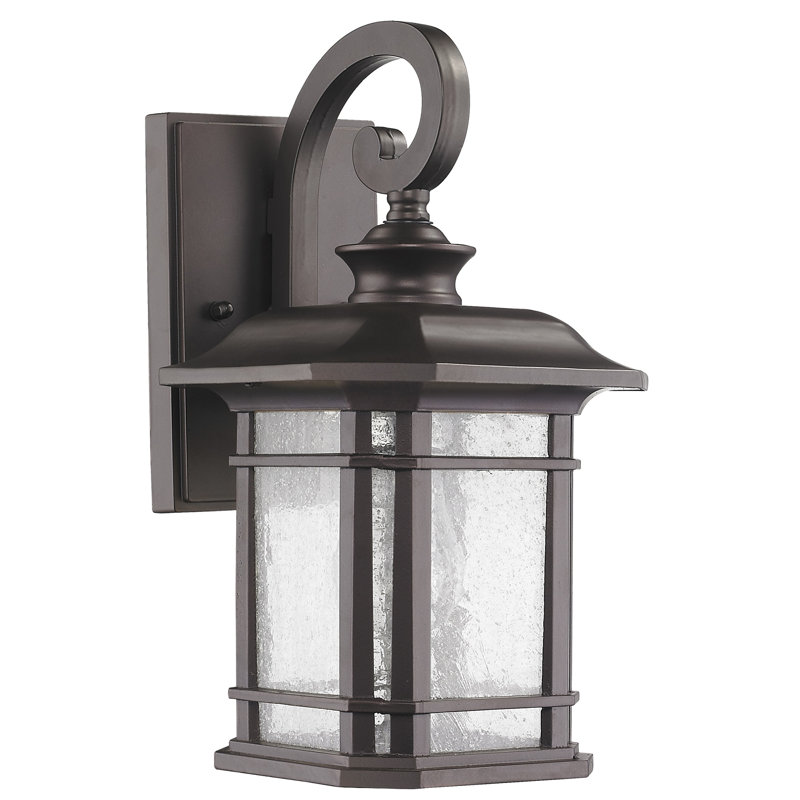 Applique murale d'extérieur Fresno, Noir, H 17 po x l 9,5 po x P 10,5 po