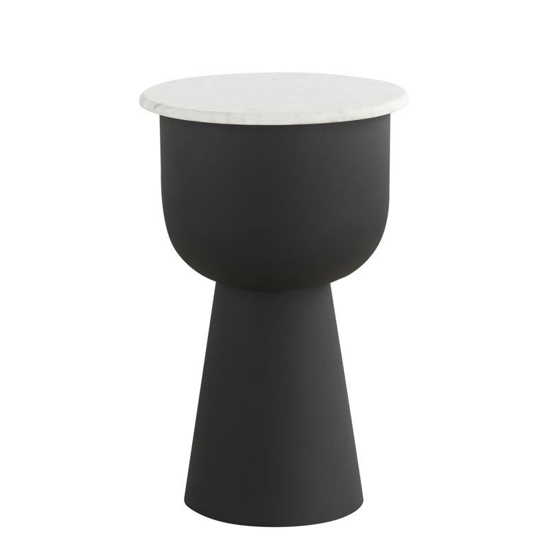 Abhiraj Black and White End Table