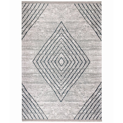 Tapis luxueux en velours, 5,9 x 9,5 pieds | Tissu 100% velours, 850 g / m², hauteur du velours: 0,3 pouce | Endos antidérapant, lavable à la machine | Design élégant en chenille avec impression numérique pour une décoration intérieure élégante