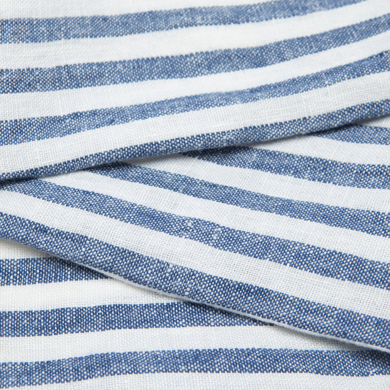 Camargo Striped Square Napkin, White/Blue