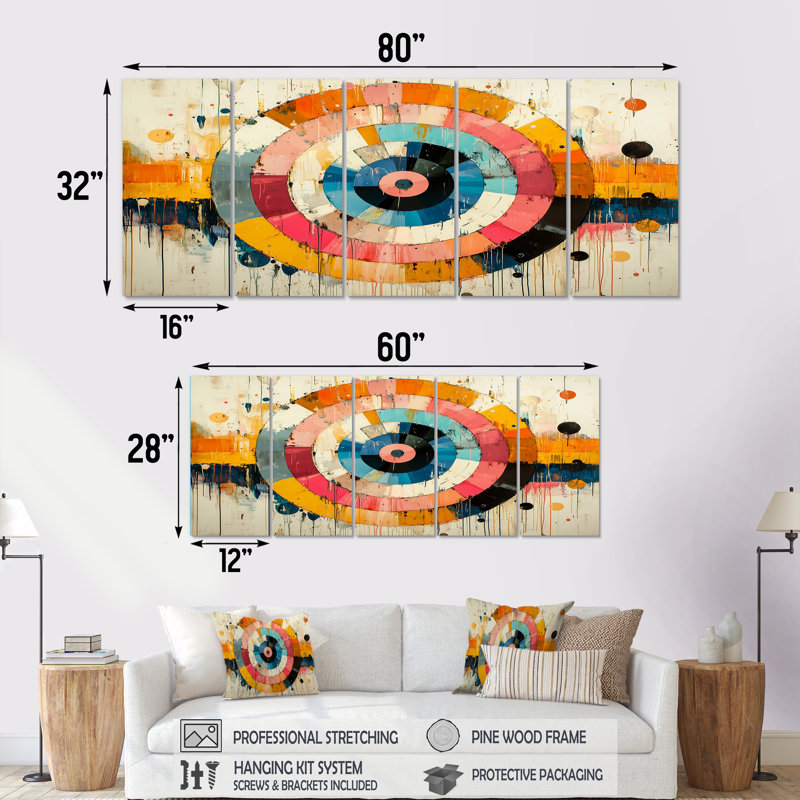 Oatis - Art mural sur toile - Art mural traditionnel sur toile, H 28 po x l 60 po