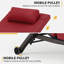Double chaise longue inclinable avec coussins 72,8 po Miluse-1036427487