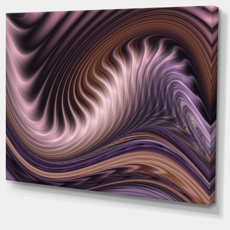 « mauve ondulations », art mural sur toile tendue, H 12 po x l 20 po