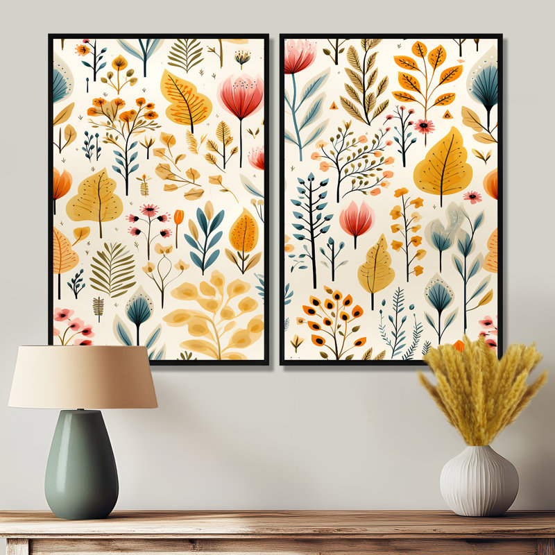 Gardens - Green Bohemian & Eclectic, reproduction d'art sur toile 2 pièces, Noir, H 36 po x l 48 po