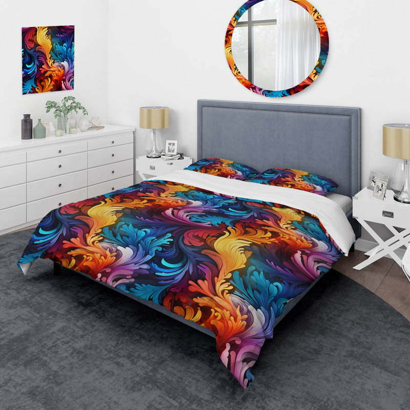 Ensemble de housse de couette Popart, Housse de couette pour très grand lit et 2 très