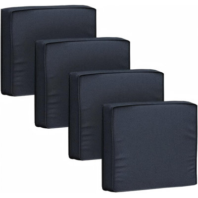 4-Pack Water-resistant Fade Resistant Outdoor Cushion Covers with Zipper Replacement Slipcovers for Patio Furniture Sofa Couch and Chair Covers Only