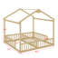 Double lit simple de style maison avec clôture-848789110