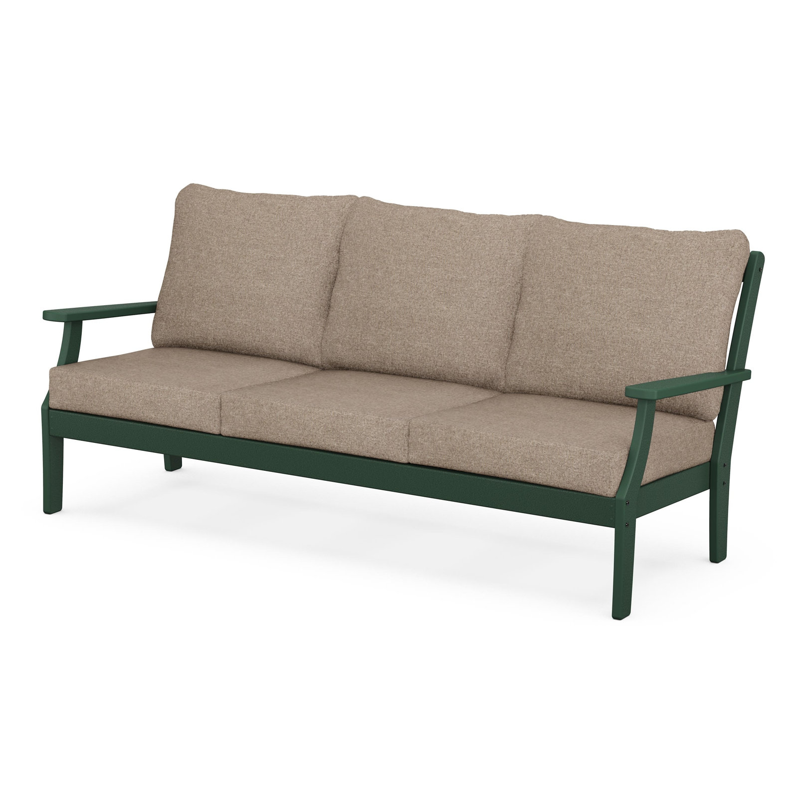 POLYWOOD® Braxton 74" Patio Sofa, Marine Indigo, Sand