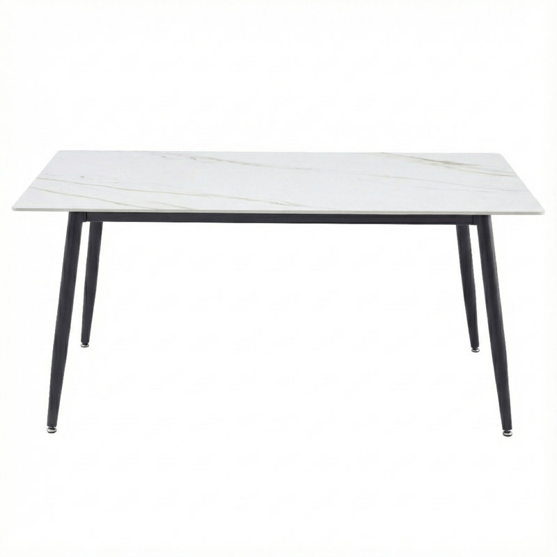 Kyley rectangulaire, H 29,5 po x L 55,11 po x l 31,5 po, Blanc / Doré