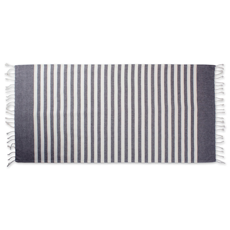 Vogt Cotton Beach Towel, Dark Gray
