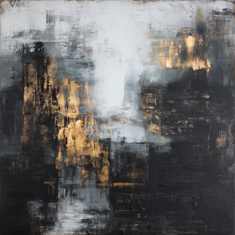 Nocturne in Gold, 40" H x 40" W