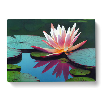 Fine Water Lily Pond - Wrapped Canvas