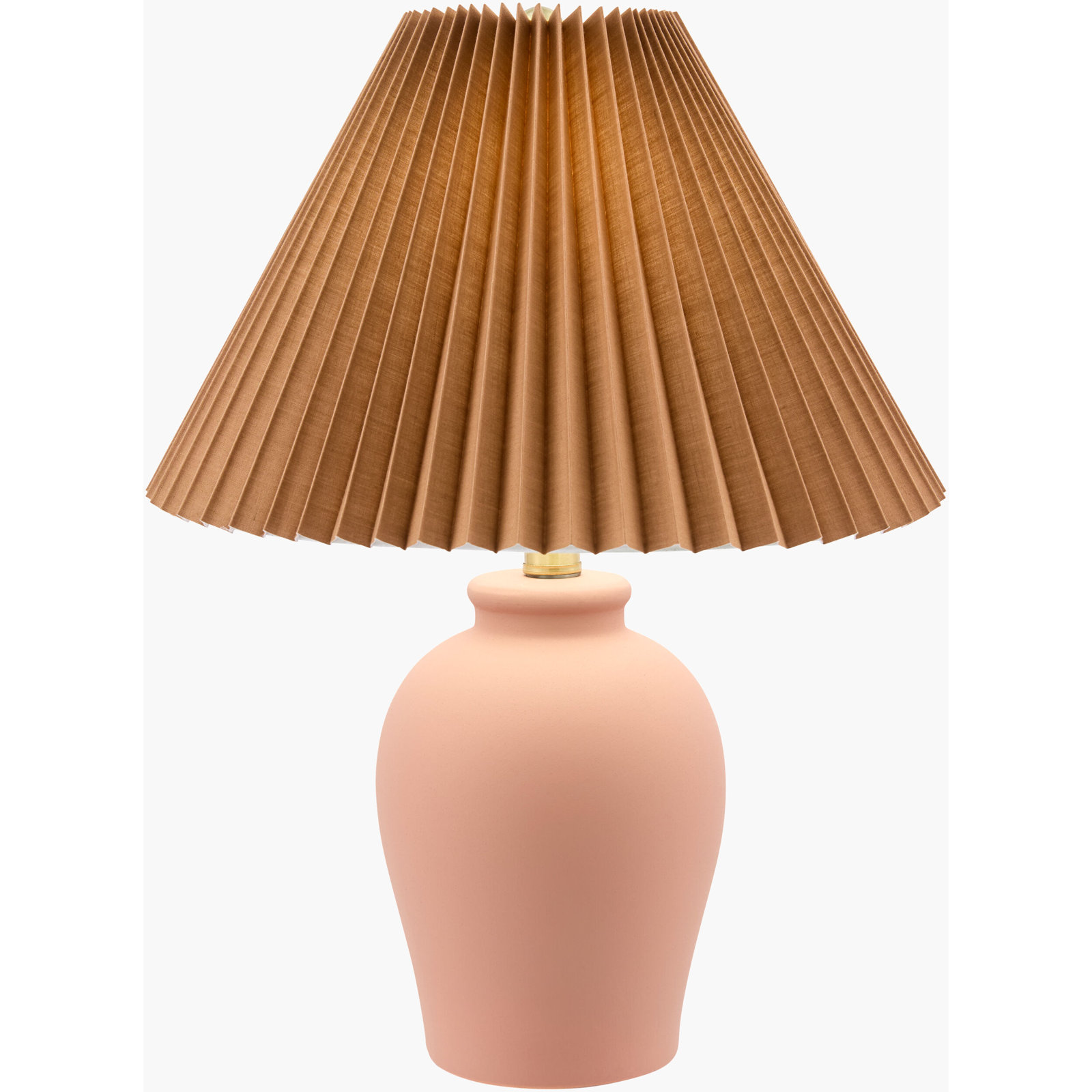  Chemise 19" Ceramic Table Lamp, Terracotta, Parchment, Brown