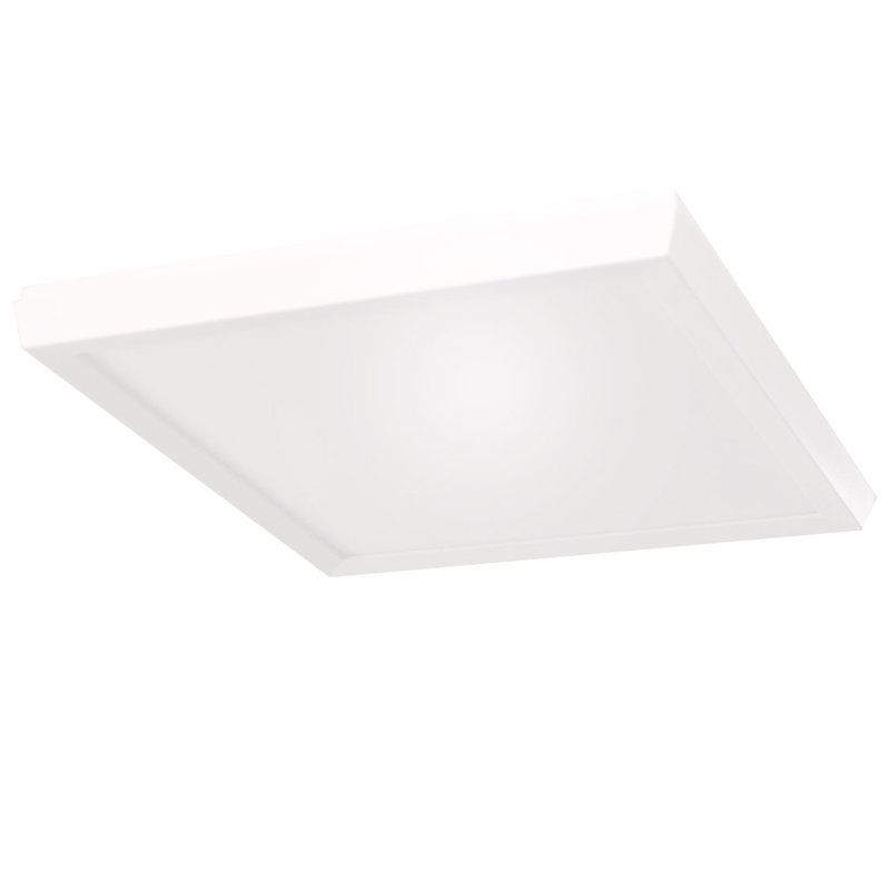 Acrylic LED Flush Mount, White, 1" H x 11.38"W x 11.38" D