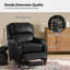 Fauteuil inclinable manuel en cuir véritable Adeesa-974225409