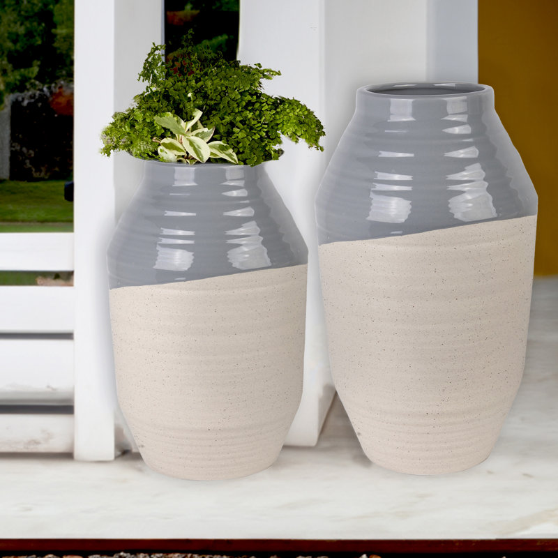 Vase 15,7 "gris - Décoration moderne pour la maison et le bureau