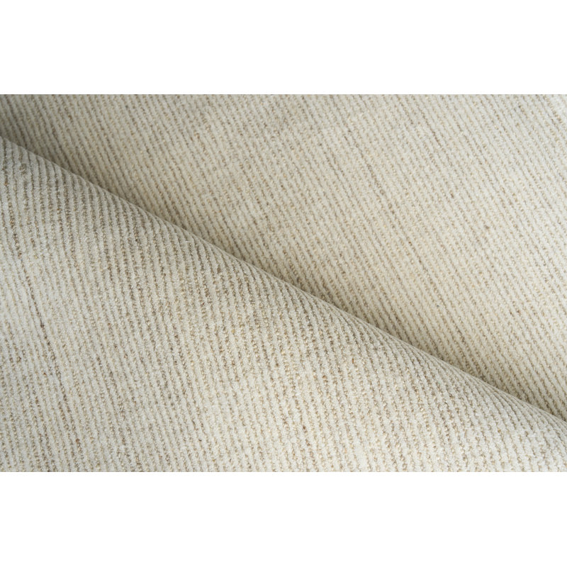 Benton Hand Tufted New Zealand Wool Natural Beige/Ivory Area Rug, 9'X12'