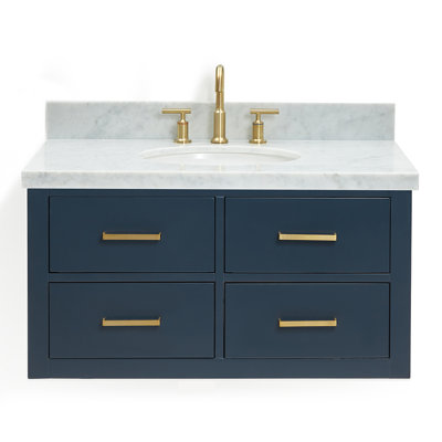 Ensemble de meuble-lavabo mural simple 37 po Macmullin